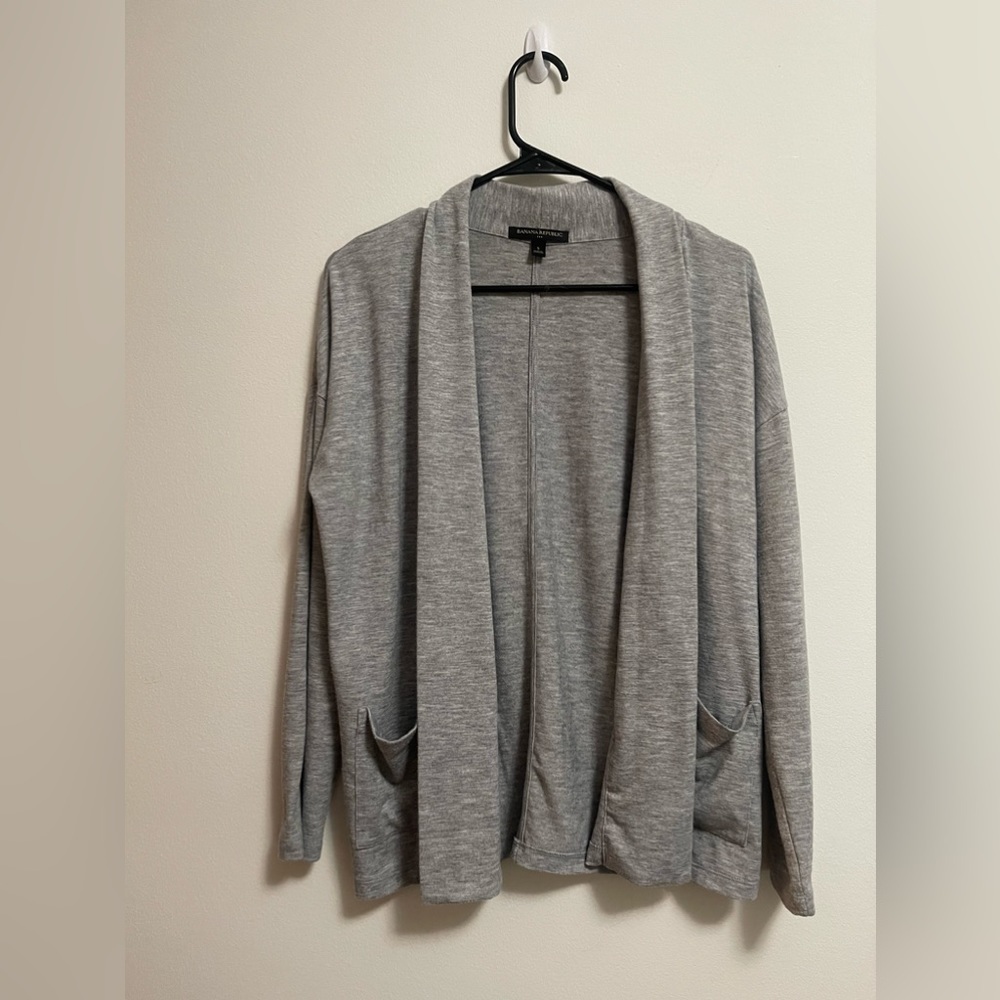 Banana Republic - Women’s Grey Lightweight Open‎ Front - Size S